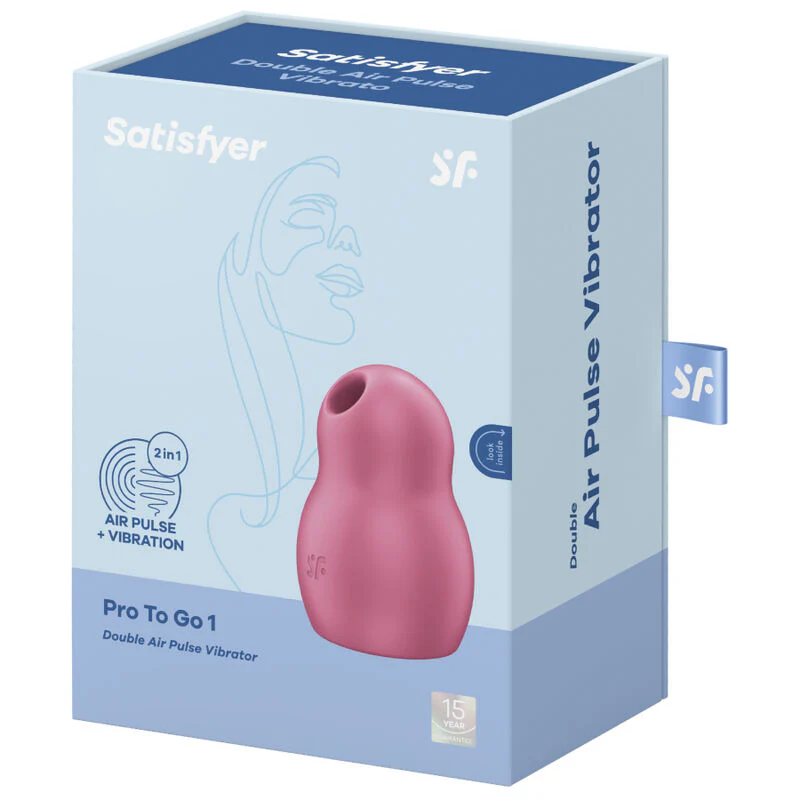 SATISFYER - PRO TO GO 1 ESTIMULADOR E VIBRADOR DE PULSO DE AR DUPLO VERMELHO - Image 15