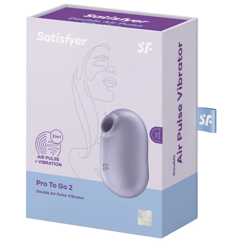 SATISFYER - PRO TO GO 2 ESTIMULADOR E VIBRADOR DE PULSO DE AR DUPLO VIOLETA - Image 4