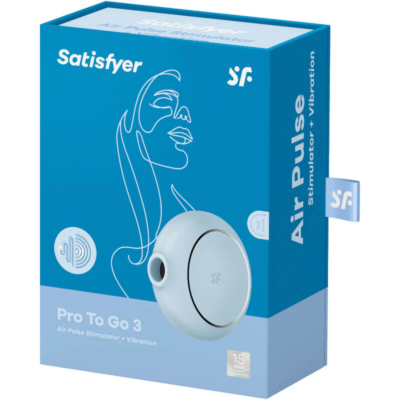 SATISFYER - PRO TO GO 3 ESTIMULADOR E VIBRADOR DE PULSO DE AR DUPLO PRETO - Image 15