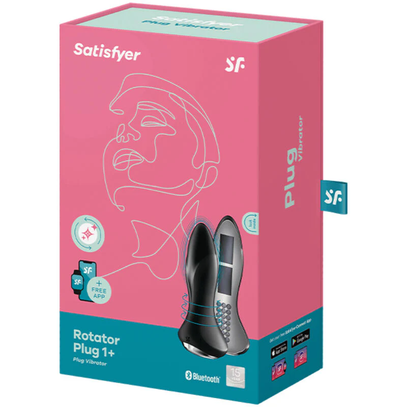 SATISFYER - ROTATOR PLUG 1+ PLUG VIBRADOR APP ROJO - Image 18