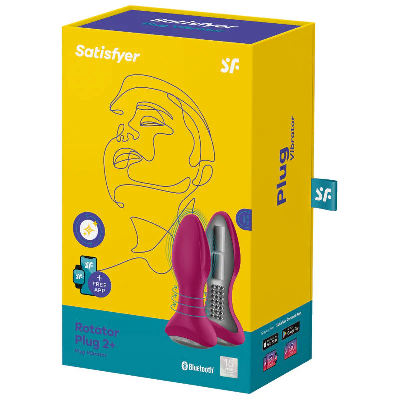 SATISFYER - ROTATOR PLUG 2+ PLUG VIBRADOR APP NEGRO - Image 20