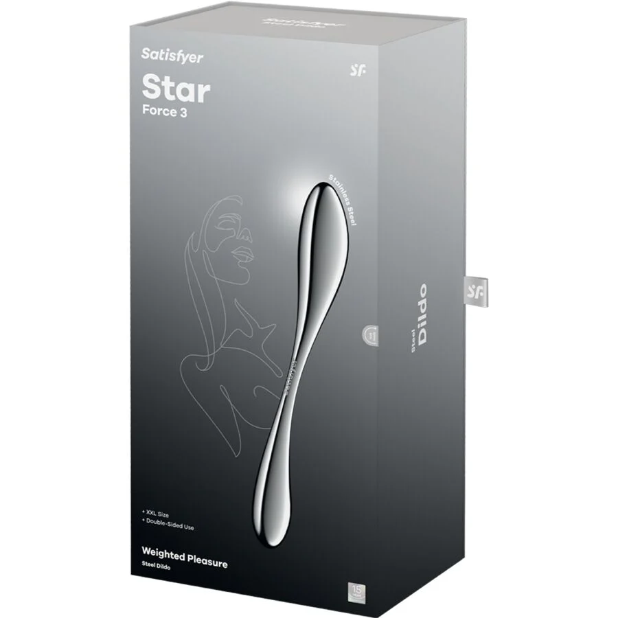 SATISFYER - STAR FORCE 3 DILDO DE AÇO INOXIDÁVEL COM DUAS EXTREMIDADES - Image 5