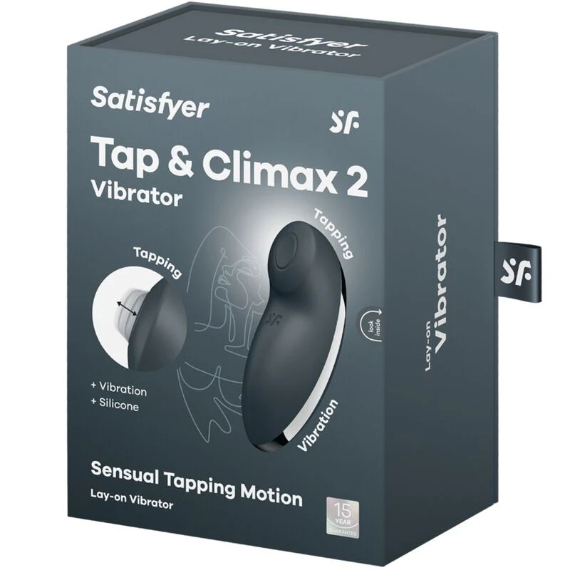 SATISFYER - TAP & CLIMAX 2 VIBRADOR E ESTIMULADOR CINZA - Image 7