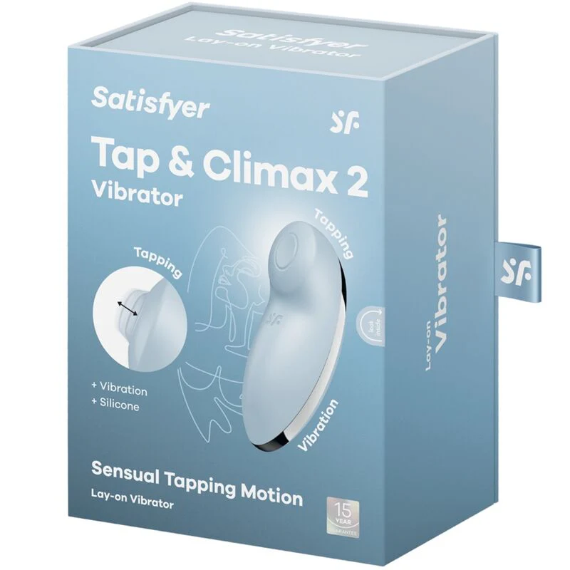 SATISFYER - TAP & CLIMAX 2 VIBRADOR & ESTIMULADOR AZUL - Image 7