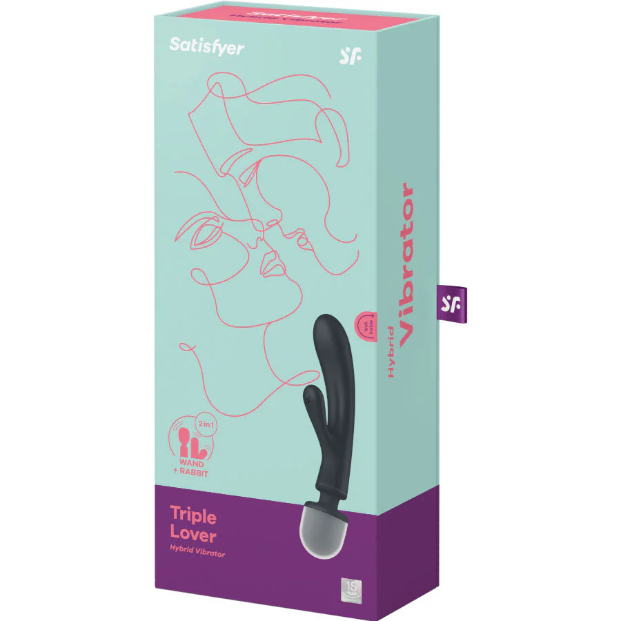 SATISFYER - TRIPLE LOVER MASAJEADOR VIBRADOR RABBIT ROSA - Image 28