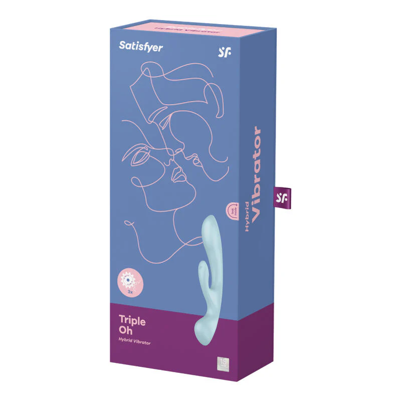SATISFYER - TRIPLE OH VIBRADOR HÍBRIDO AZUL - Image 5