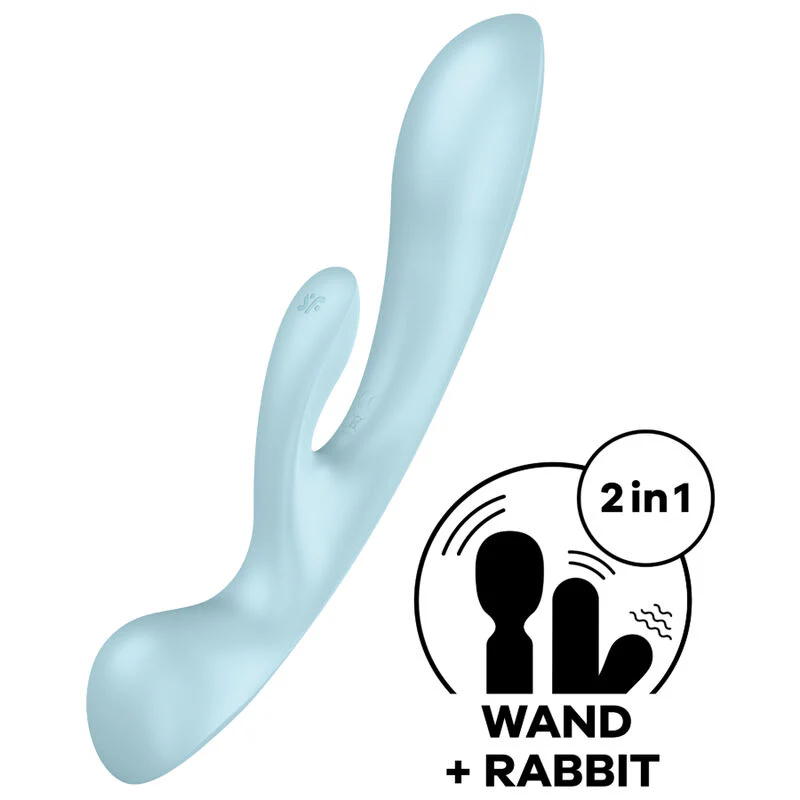 SATISFYER - TRIPLE OH VIBRADOR HÍBRIDO AZUL - Image 7