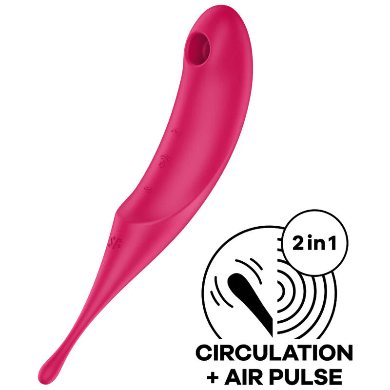 SATISFYER TWIRLING PRO ESTIMULADOR Y VIBRADOR - ROJO - Image 4