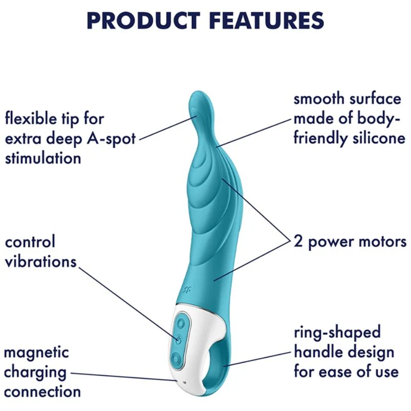 SATISFYER - VIBRADOR AMAZING 2 ASPOT TURQUESA - Image 4