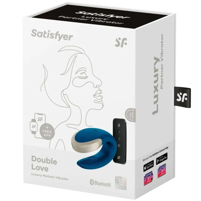 SATISFYER - VIBRADOR DOUBLE LOVE LUXURY PARTNER AZUL - Image 5