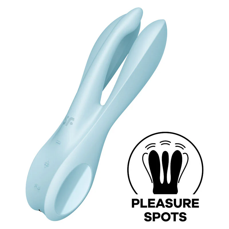 SATISFYER - VIBRADOR THREESOME 1 AZUL - Image 12