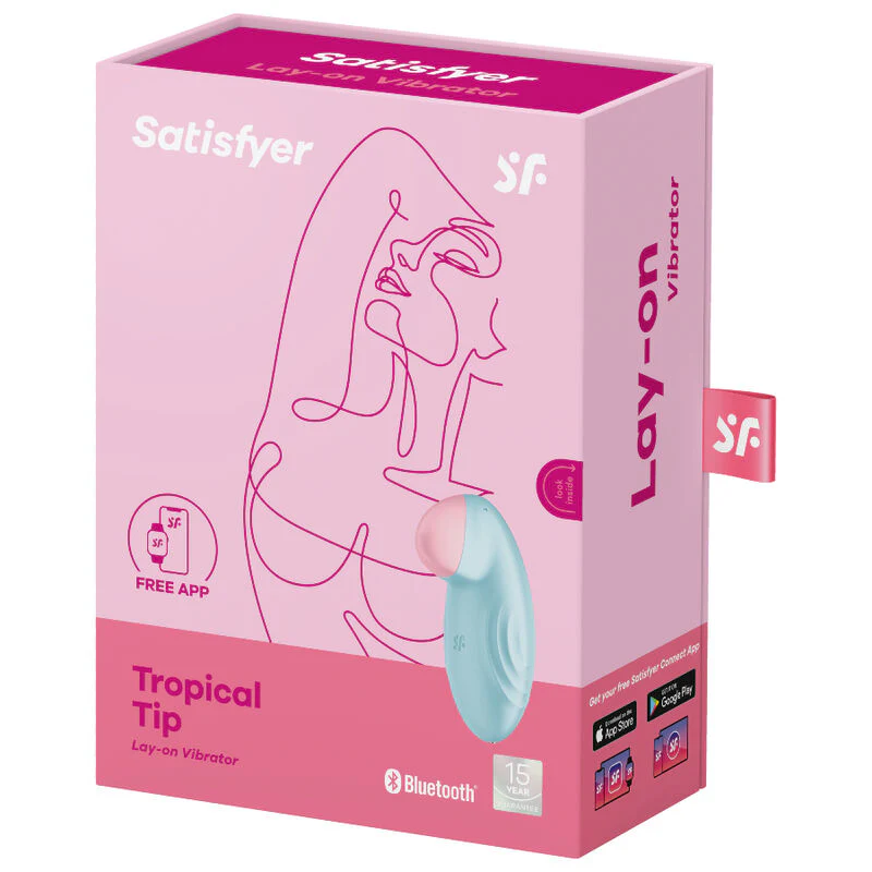 SATISFYER - VIBRADOR TROPICAL TIP LAY-ON AZUL - Image 5