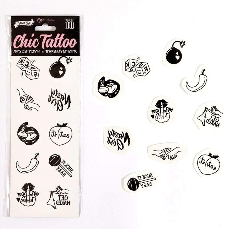 SECRET PLAY - CONJUNTO DE 10 TATUAGENS TEMPORRIAS DA COLEO PICANTE - Image 2