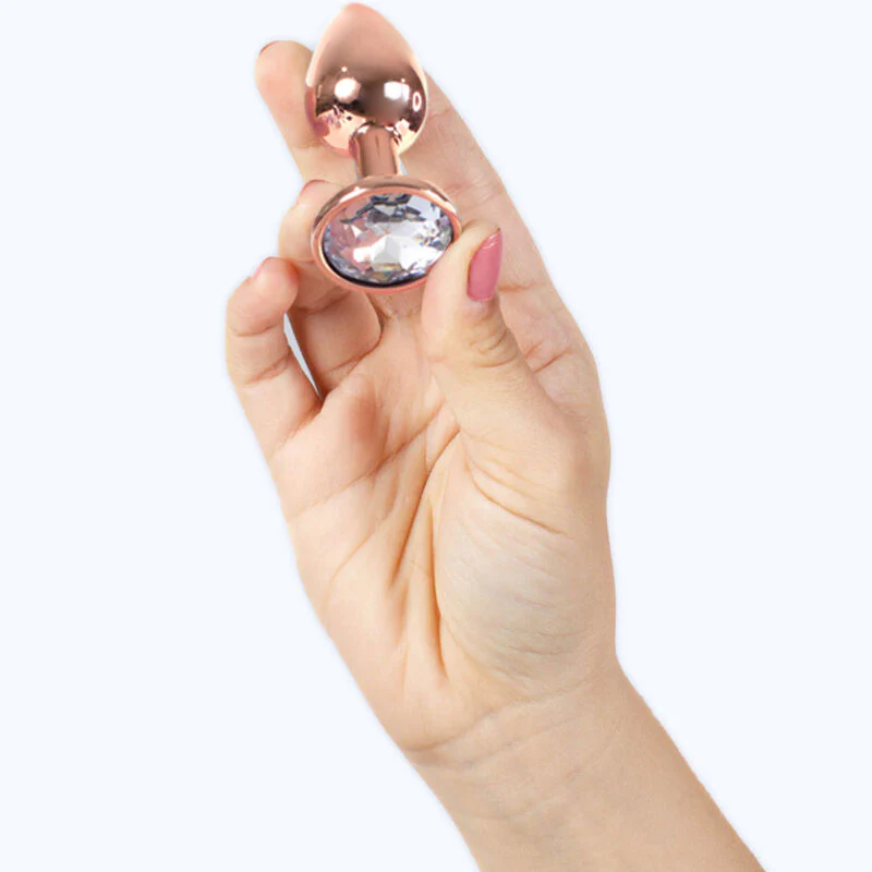 SECRETPLAY - PLUG ANAL DE METAL OURO ROSA TAMANHO PEQUENO 7 CM - Image 3