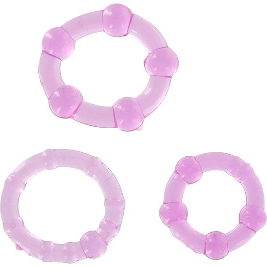 SEVEN CREATIONS - CONJUNTO DE TRÊS ANÉIS PARA PÊNIS LILAS - Image 2