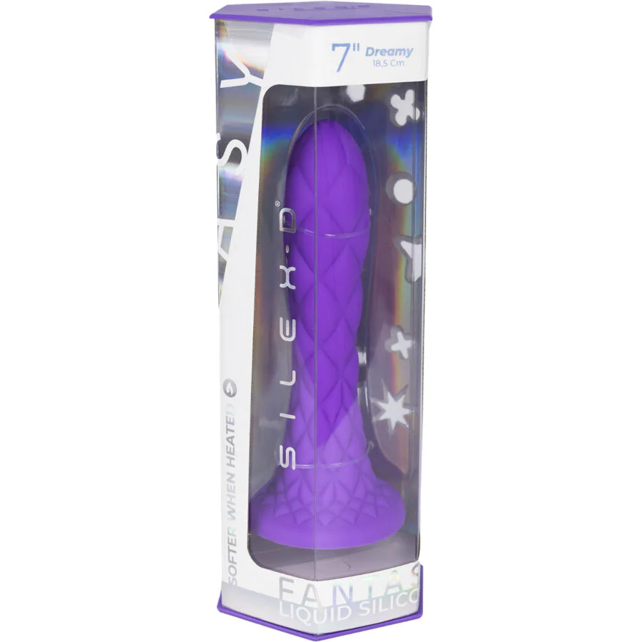 SILEXD - DREAMY DILDO FANTASY SILICONE LÍQUIDO TERMORATIVO VIOLETA 18,5 CM - Image 11
