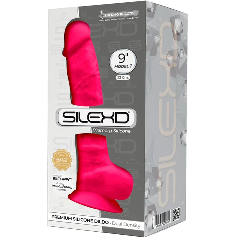 SILEXD - MODELO 1 PÊNIS REALÍSTICO PREMIUM SILEXPAN SILICONE FÚCSIA 23 CM - Image 3
