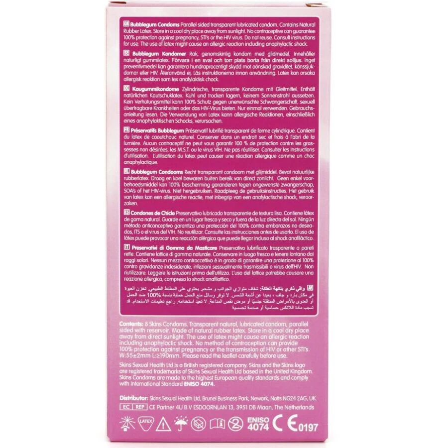 SKINS - PRESERVATIVOS BUBBLEGUM PREMIUM PACOTE 8 - Image 4