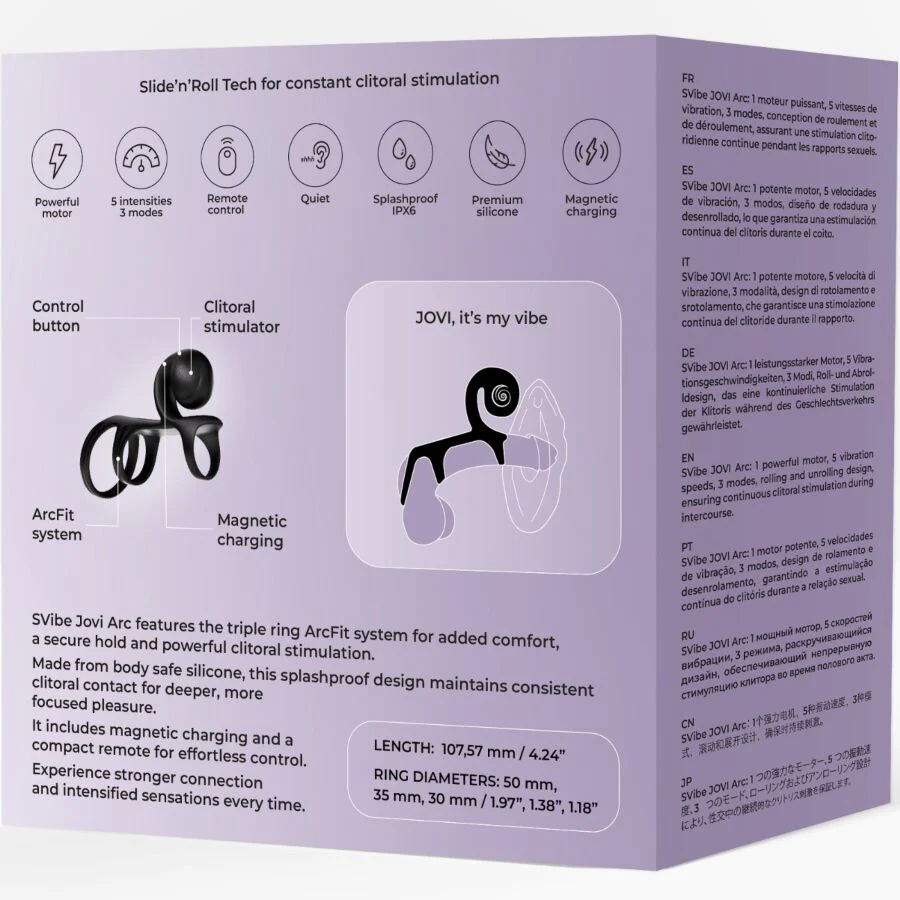 SNAIL VIBE - ANEL DE CASAL JOVI ARC COM CONTROLE REMOTO PRETO