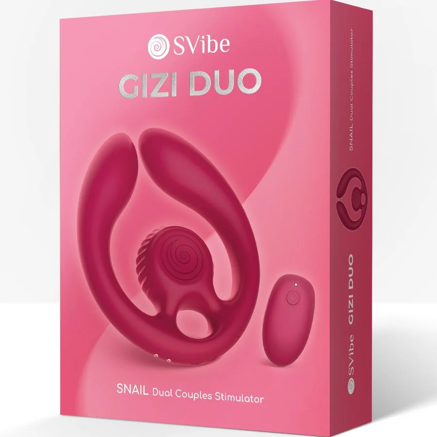 SNAIL VIBE - GIZI DUO ESTIMULADOR DE CASAIS COM CONTROLE REMOTO BURGUNDY - Image 8