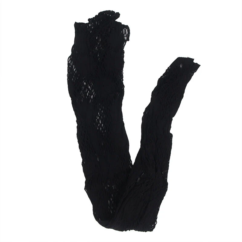 SUBBLIME - 952129 BODYSTOCKING DE REDE COM DESIGN DE VESTIDO E DETALHES FLORAIS PRETO TAMANHO ÚNICO - Image 5