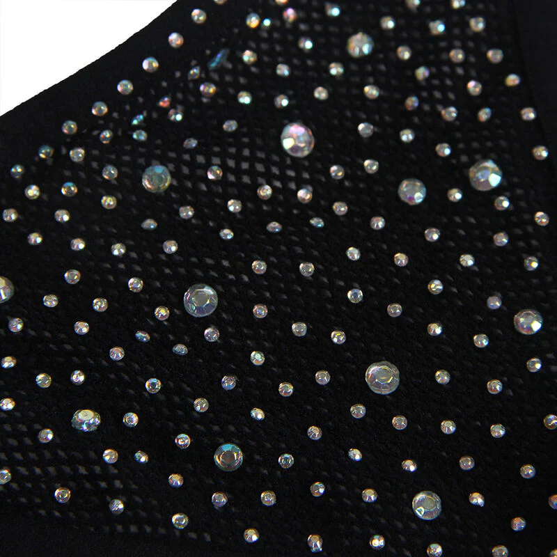 SUBBLIME - 952174 BODYSTOCKING DE REDE COM LUVAS E DIAMANTES PRETO TAMANHO ÚNICO - Image 9
