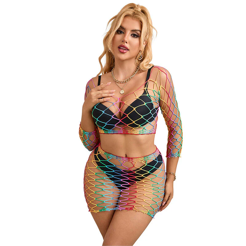 SUBBLIME - 952440 2 PEAS FISHNET CONJUNTO MANGA COMPRIDA ARCO-ÍRIS TAMANHO ÚNICO - Image 5