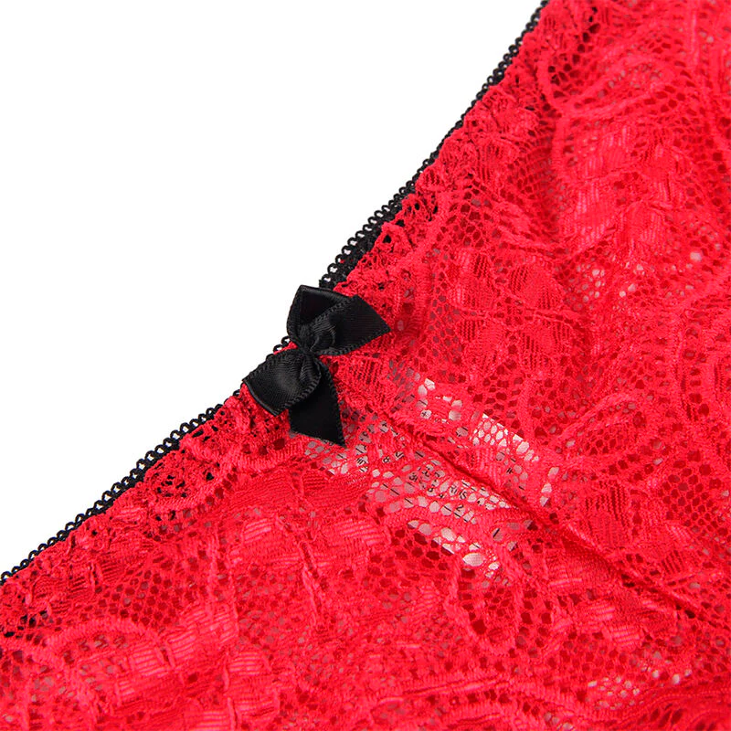 SUBBLIME - 953898 CAMISOLA DE SEDA E RENDA + CALCINHA VERMELHA S/M - Image 9