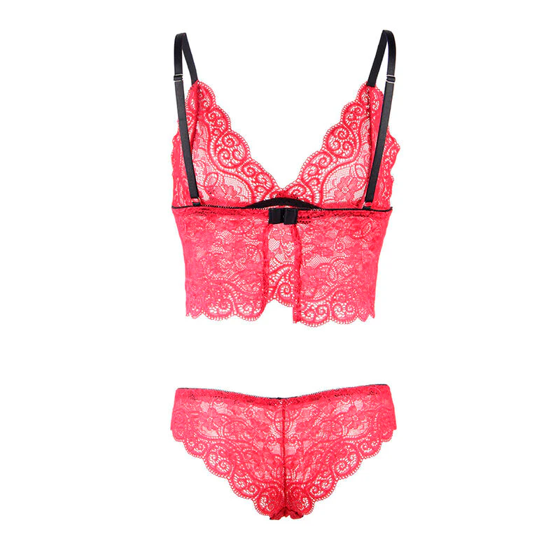 SUBBLIME - 953904 CAMISOLA DE SEDA E RENDA + CALCINHA VERMELHA L/XL - Image 8