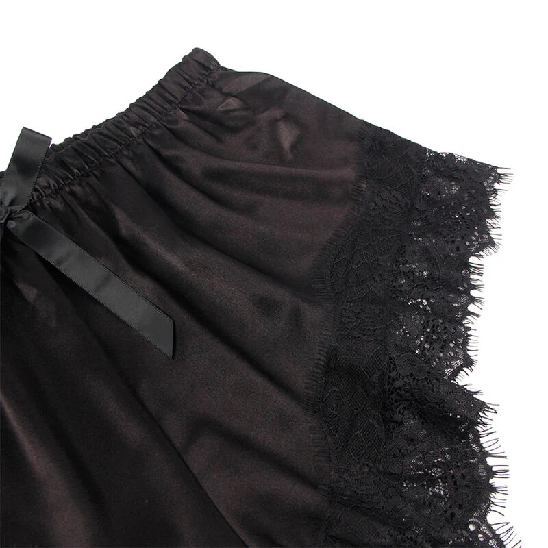 SUBBLIME - 953935 CAMISOLA DE SEDA CASUAL + CALÇA DE RENDA PRETA S/M - Image 6