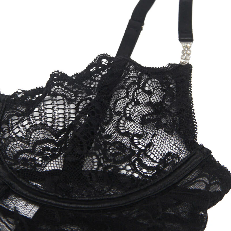 SUBBLIME - 954185 BABYDOLL DE RENDA COM ALÇAS AJUSTÁVEIS PRETO S/M - Image 8