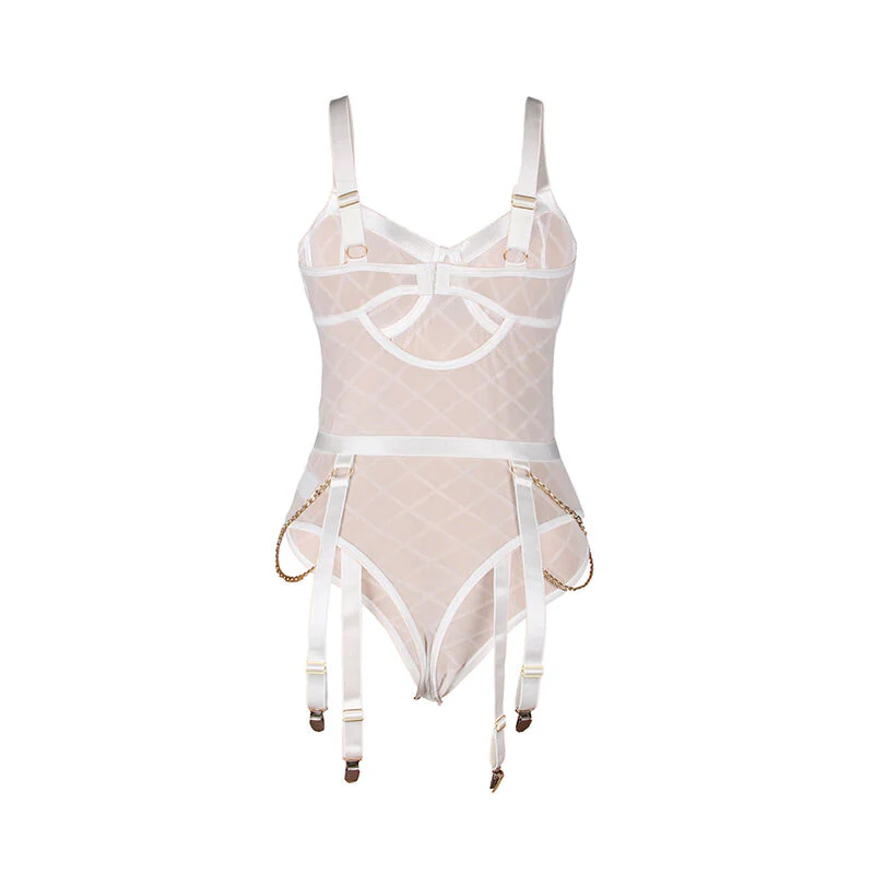 SUBBLIME - 954291 BODY COM CORRENTES + CINTO-LIGA BRANCO L/XL - Image 6