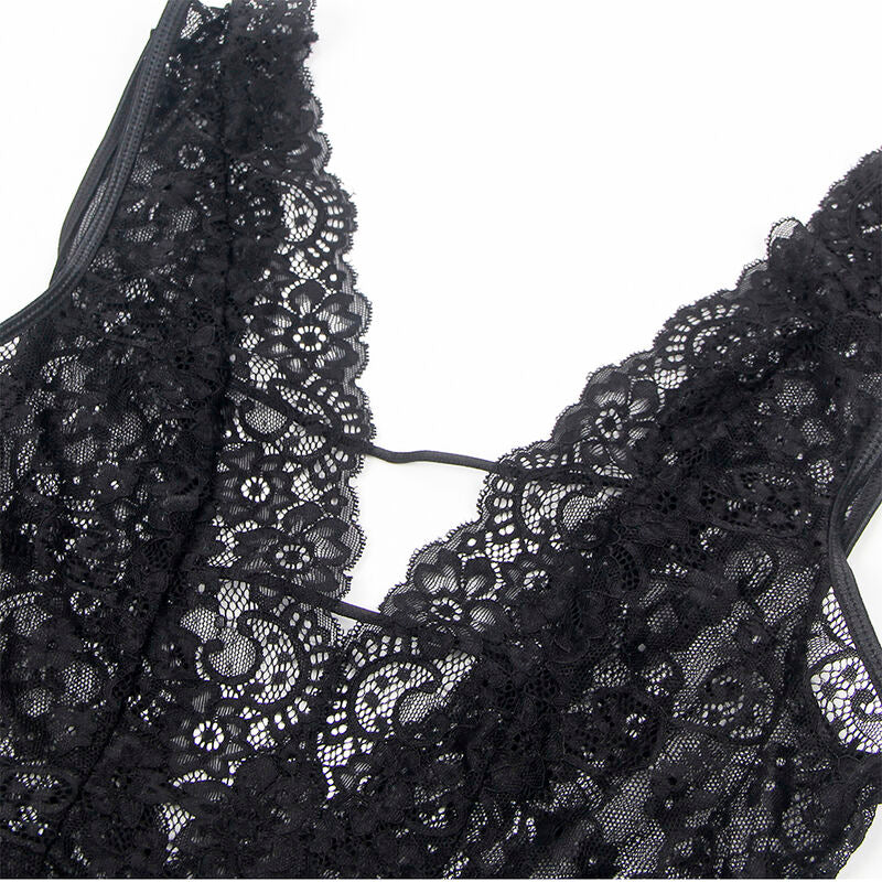 SUBBLIME - 954390 BODY SEXY COM CINTA-LIGA PRETO L/XL - Image 8