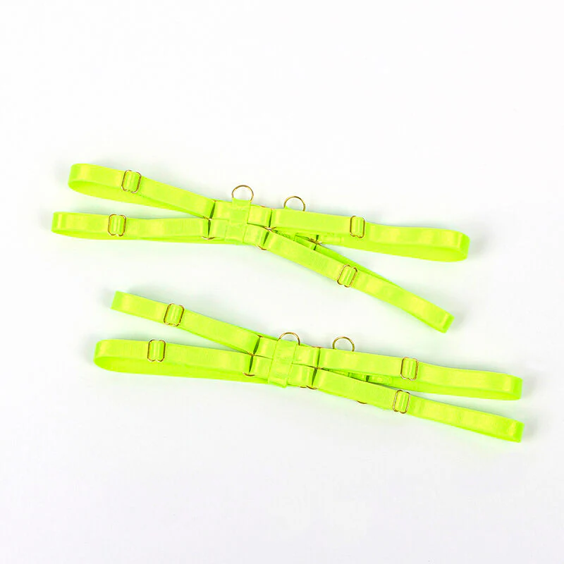 SUBBLIME - 955274 CONJUNTO DE SUTIÃ COM COLAR E DETALHES NAS PERNAS VERDE FLUORESCENTE S/M - Image 9