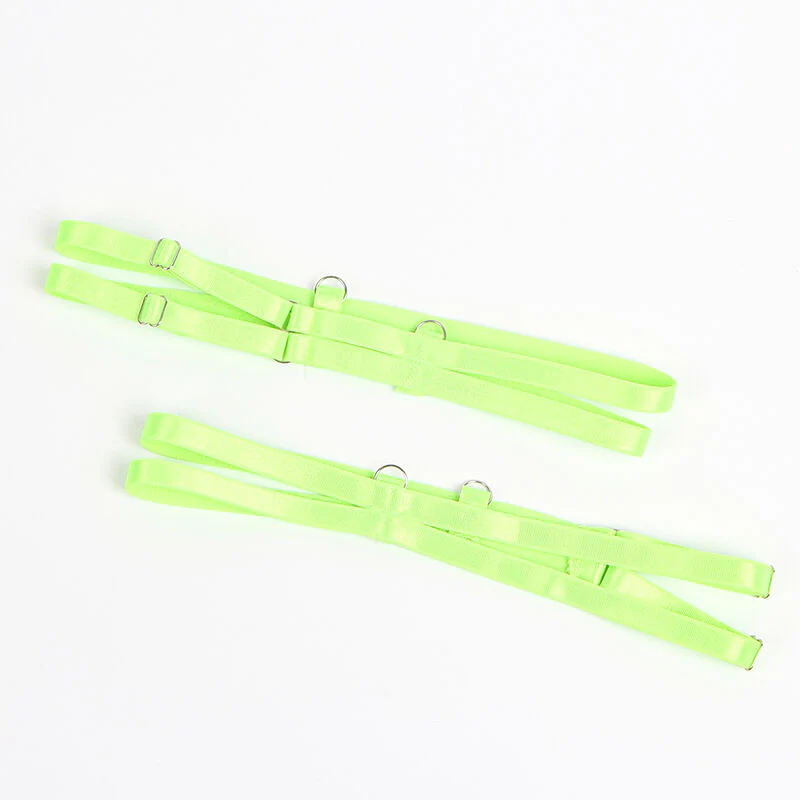 SUBBLIME - 955328 CONJUNTO DE SUTIÃ COM RENDA E LINHAS DE LIGA VERDE E AZUL L/XL - Image 11