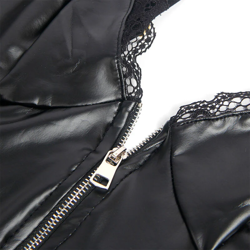SUBBLIME - 955458 BODY COURO PRETO COM ZÍPER S/M - Image 7