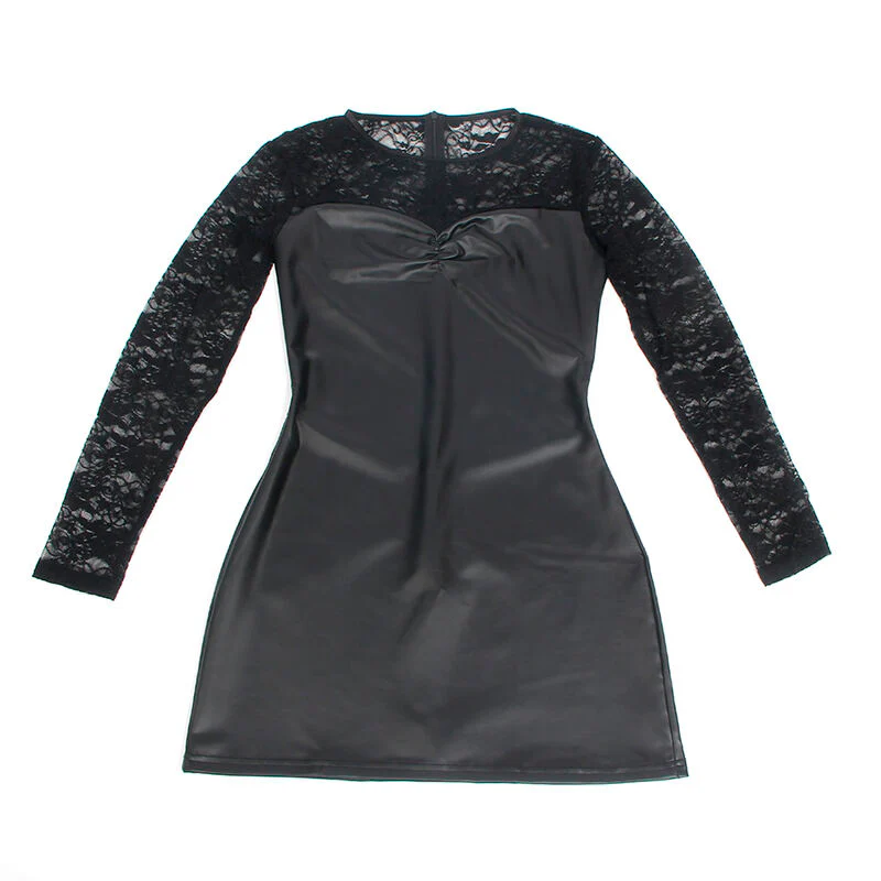 SUBBLIME - 955601 VESTIDO MANGA COMPRIDA COM RENDA PRETA L/XL - Image 6