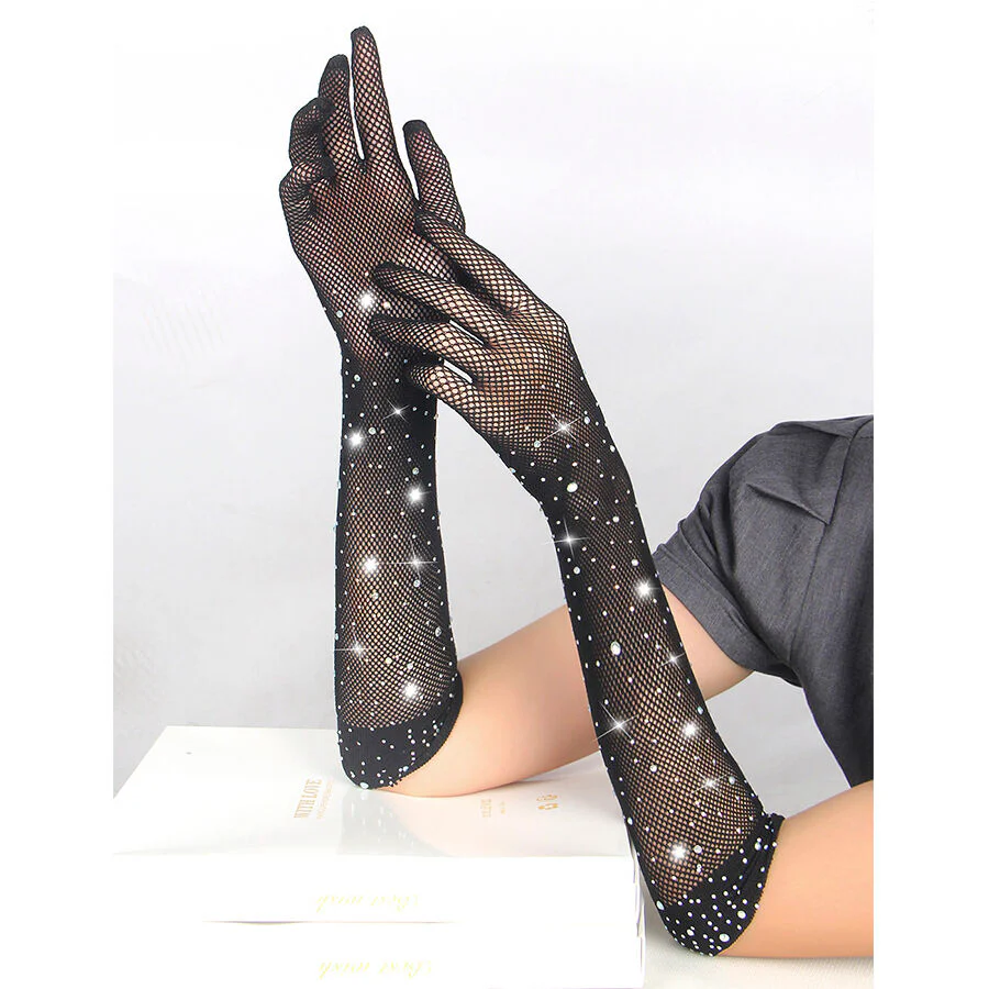 SUBBLIME - 957469 LUVAS SHINE TRANSPARENTES PRETAS S/M - Image 6