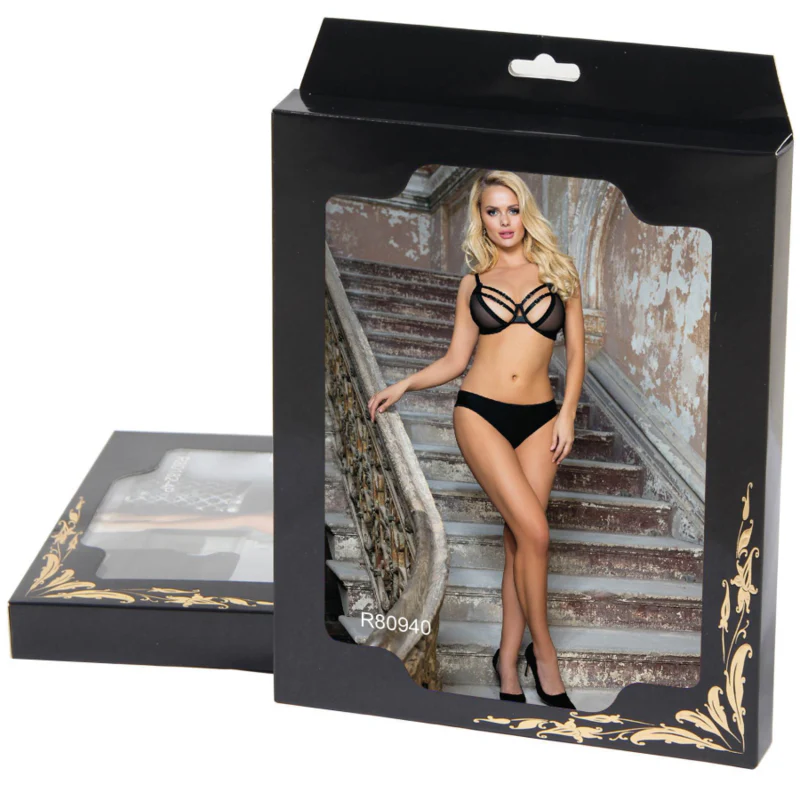 SUBBLIME - CONJUNTO DE DUAS PEÇAS DE SUTIÃ TRANSPARENTE E TIRAS S/M - Image 12