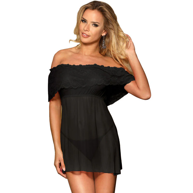 SUBBLIME - DRESSES SHORT DRESS + THONG BLACK S / M - Image 11