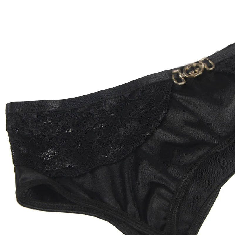 SUBBLIME - SET DE 3 PIEZAS SUJETADOR + TANGA + LIGA ENCAJE NEGRO S/M - Image 42