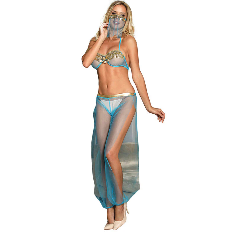 SUBBLIME - SET DE LENCERIA INDIA STYLE AZUL S/M - Image 16