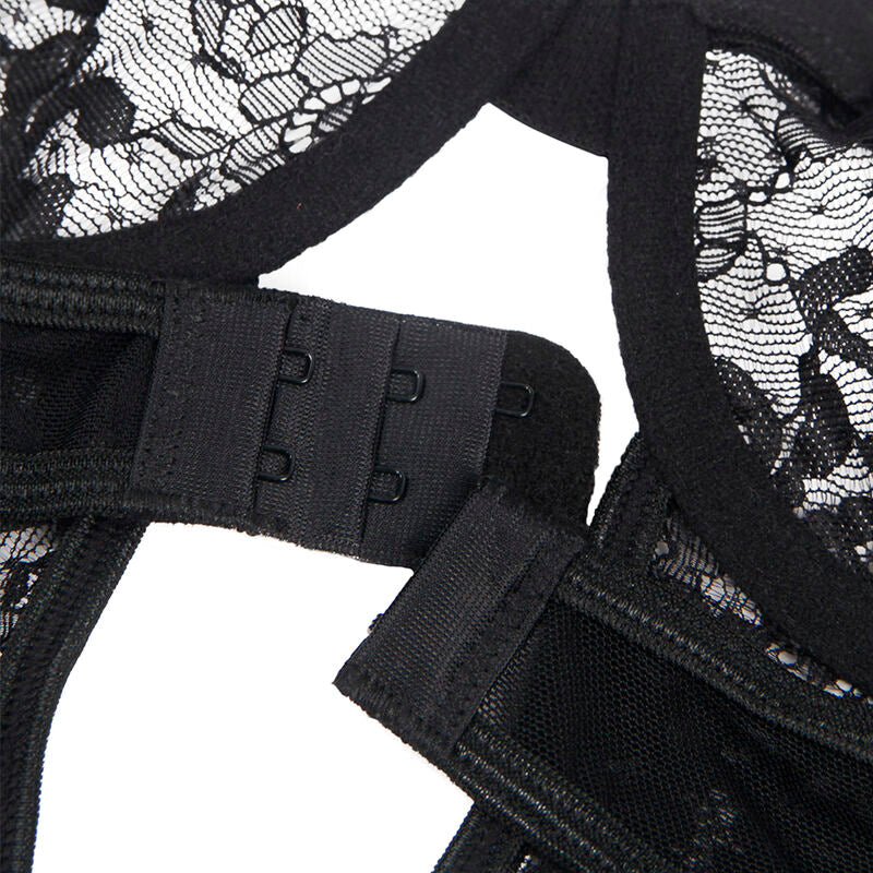 SUBBLIME - TEDDY CON LIGA DETALLE ENCAJES Y TIRAS NEGRO S/M - Image 27
