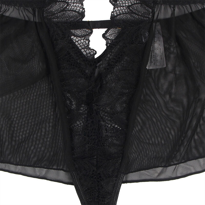 SUBBLIME - TEDDY CUELLO HALTER ESPALDA DESCUBIERTA ENCAJE NEGRO S/M - Image 20