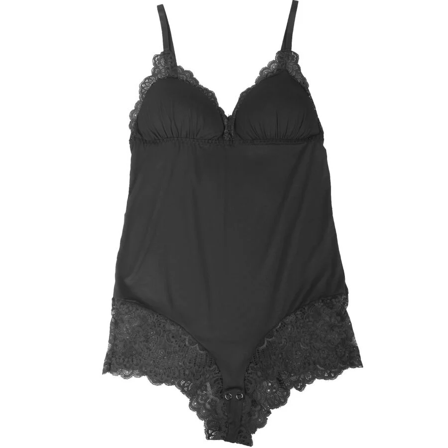 SUBBLIME - TEDDY PRETO FLORAL DETALHE DE RENDA S/M - Image 10