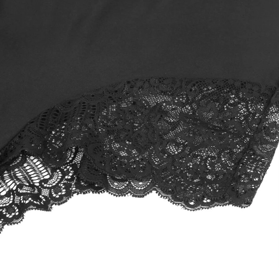 SUBBLIME - TEDDY PRETO FLORAL DETALHE DE RENDA S/M - Image 16