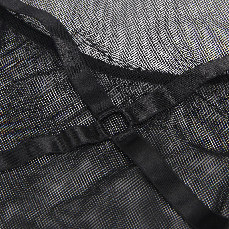SUBBLIME - VESTIDO TRANSPARENTE CUELLO HALTER NEGRO S/M - Image 3