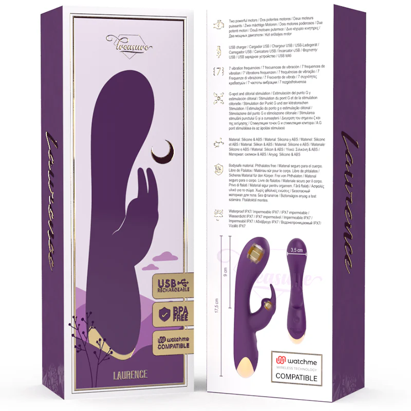 TREASURE - LAURENCE RABBIT VIBRATOR WATCHME WIRELESS TECHNOLOGY COMPATÍVEL - Image 2