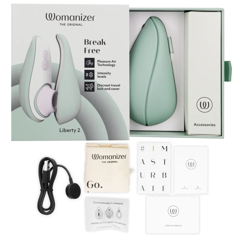 WOMANIZER - LIBERTY 2 ESTIMULADOR & SUCCIONADOR CLITORIS VERDE CLARO - Image 13
