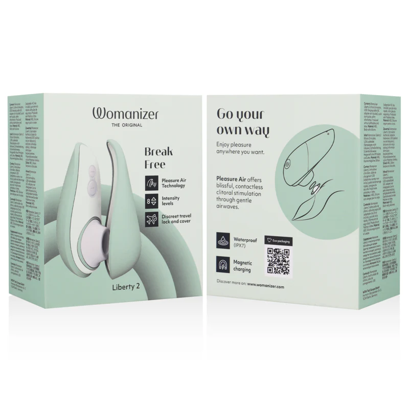 WOMANIZER - LIBERTY 2 ESTIMULADOR & SUCCIONADOR CLITORIS VERDE CLARO - Image 14